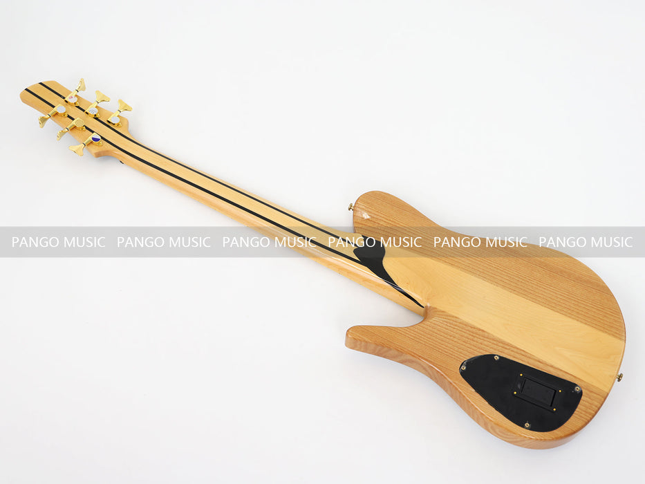 6 Strings Ash Wood Body Neck Through Electric Bass Guitar (GKS-127)