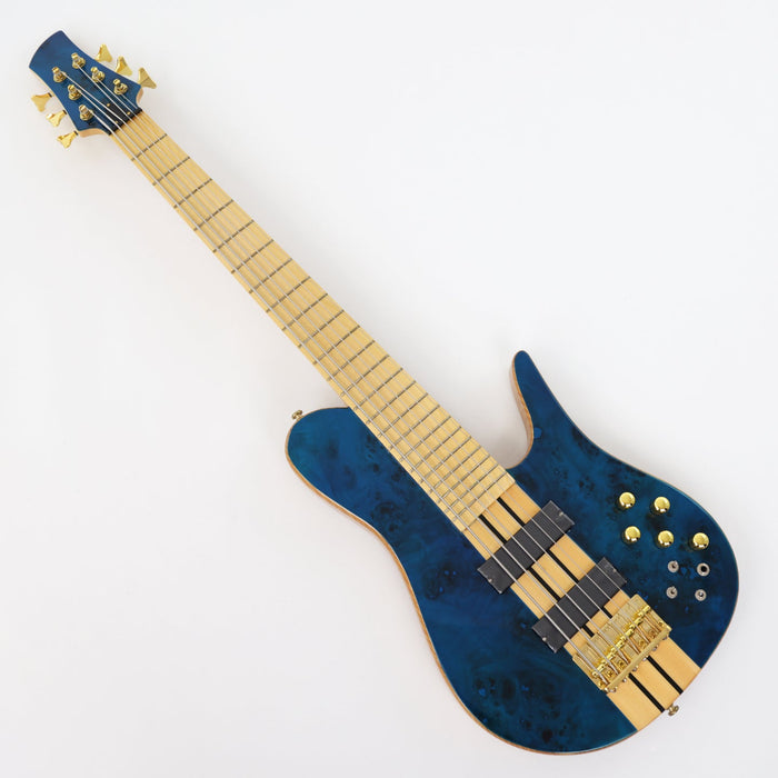 6 Strings Ash Wood Body Neck Through Electric Bass Guitar (GKS-127)