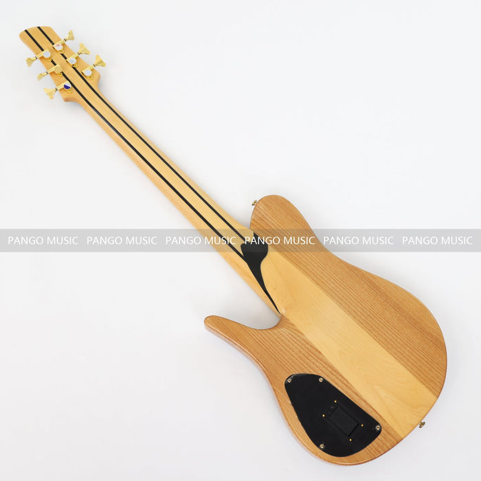 6 Strings Ash Wood Body Neck Through Electric Bass Guitar (GKS-127)