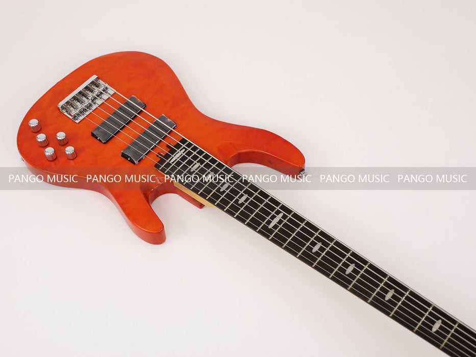 6 Strings Electric Bass Guitar with Quilted Maple Top (GKS-024)