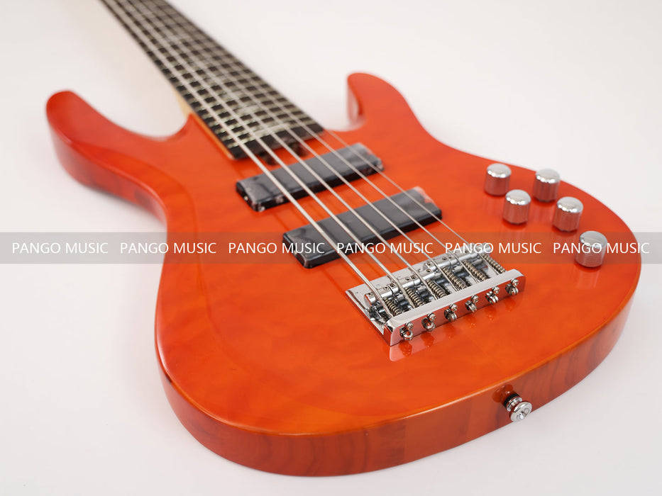 6 Strings Electric Bass Guitar with Quilted Maple Top (GKS-024)