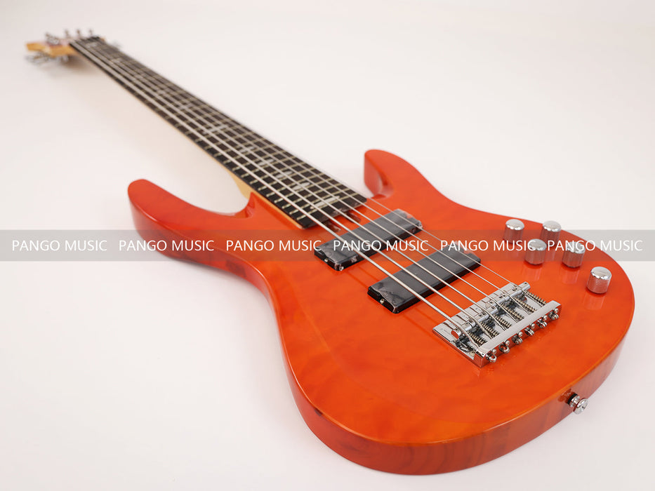 6 Strings Electric Bass Guitar with Quilted Maple Top (GKS-024)