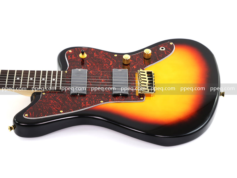 7-String Jaguar Style Offset Body Custom Electric Guitar with Gloss Sunburst Finish (GKS-067)