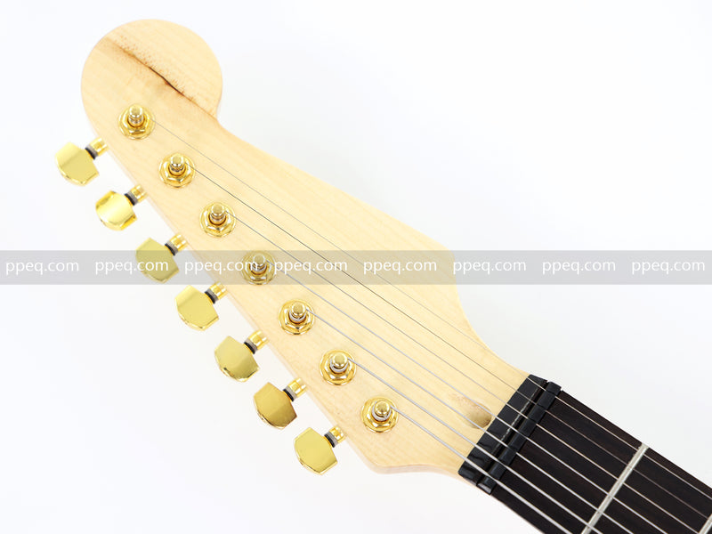 7-String Jaguar Style Offset Body Custom Electric Guitar with Gloss Sunburst Finish (GKS-067)