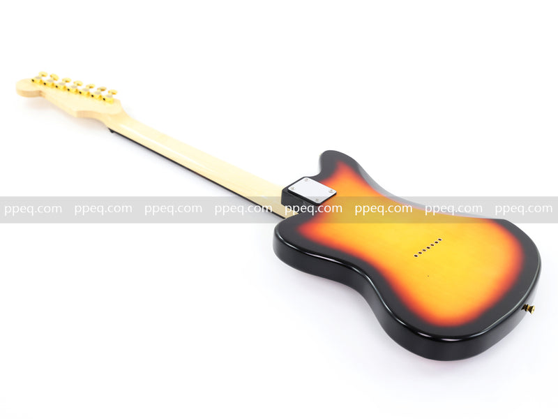 7-String Jaguar Style Offset Body Custom Electric Guitar with Gloss Sunburst Finish (GKS-067)