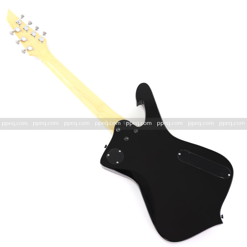 7-String Left-Handed Electric Guitar with Cracked Purple Mirror Top (PIB-125)