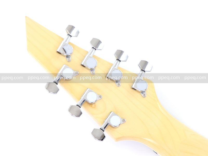 7-String Left-Handed Electric Guitar with Cracked Purple Mirror Top (PIB-125)