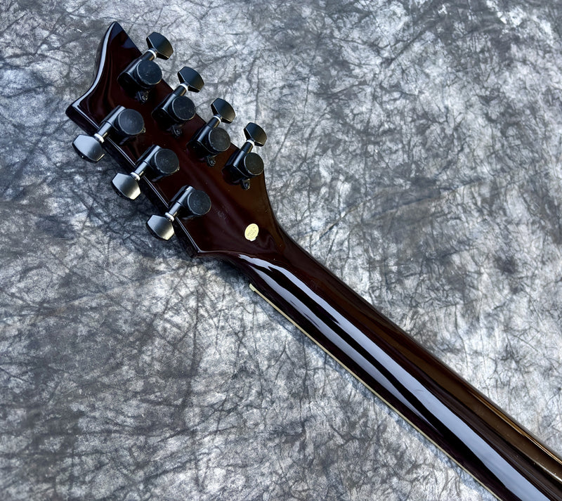 7-String Semi-Hollow Body Electric Guitar with Gloss Natural Finish (YMZ-010X)