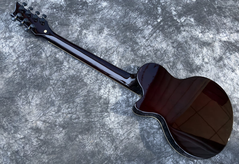 7-String Semi-Hollow Body Electric Guitar with Gloss Natural Finish (YMZ-010X)