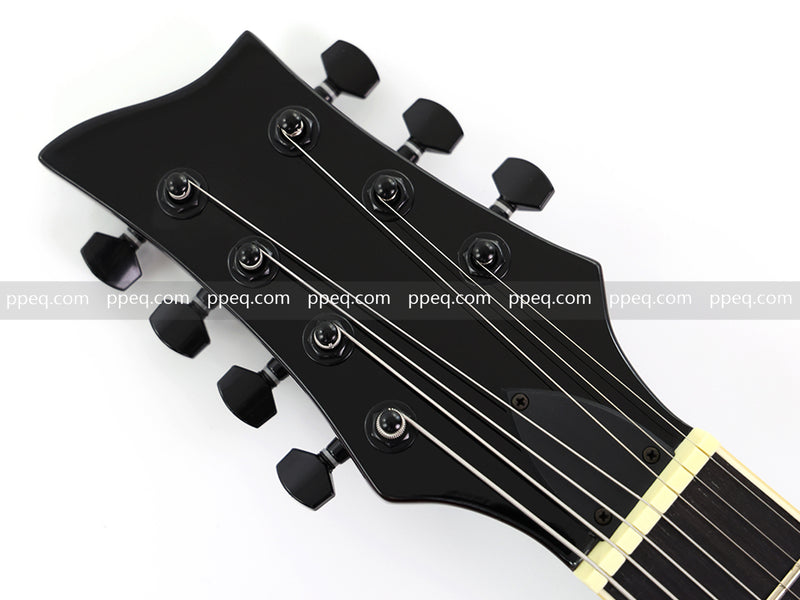 7-String Semi-Hollow Body Electric Guitar with Gloss Natural Finish (YMZ-010)