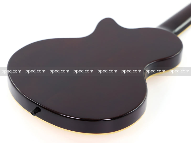 7-String Semi-Hollow Body Electric Guitar with Gloss Natural Finish (YMZ-010)