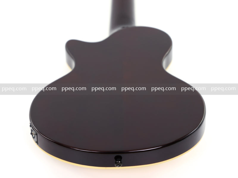 7-String Semi-Hollow Body Electric Guitar with Gloss Natural Finish (YMZ-010)