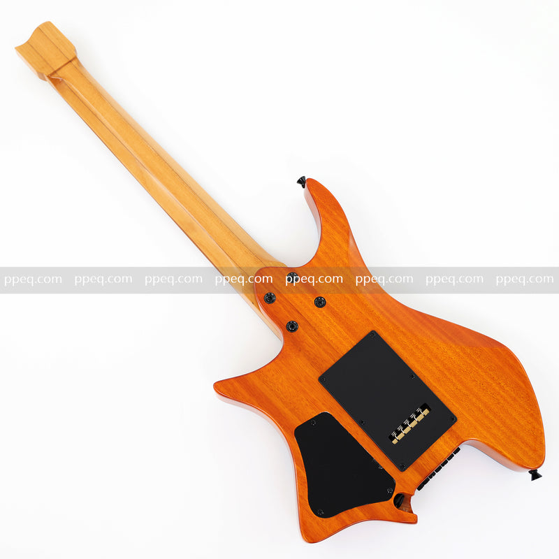 7-String Tapered Neck ResinBurl Body Headless Electric Guitar (PHG-003)