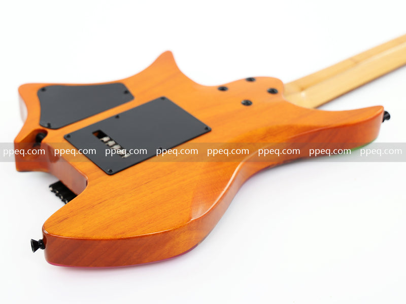 7-String Tapered Neck ResinBurl Body Headless Electric Guitar (PHG-015)