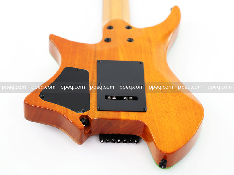 7-String Tapered Neck ResinBurl Body Headless Electric Guitar (PHG-016)