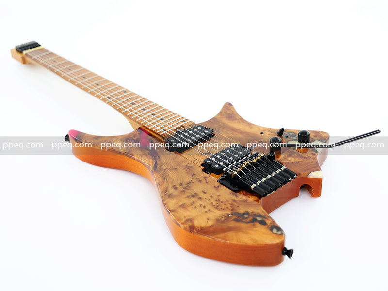 7-String Tapered Neck ResinBurl Body Headless Electric Guitar (PHG-017)