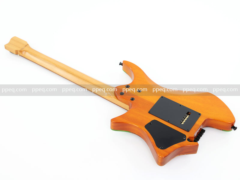 7-String Tapered Neck ResinBurl Body Headless Electric Guitar (PHG-018)