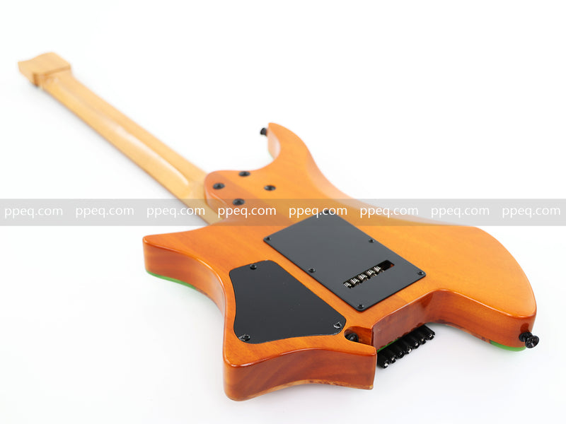 7-String Tapered Neck ResinBurl Body Headless Electric Guitar (PHG-018)