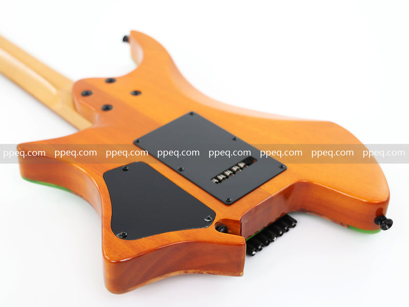 7-String Tapered Neck ResinBurl Body Headless Electric Guitar (PHG-018)