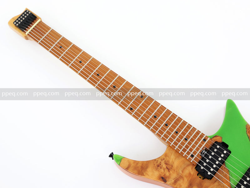 7-String Tapered Neck ResinBurl Body Headless Electric Guitar (PHG-018)