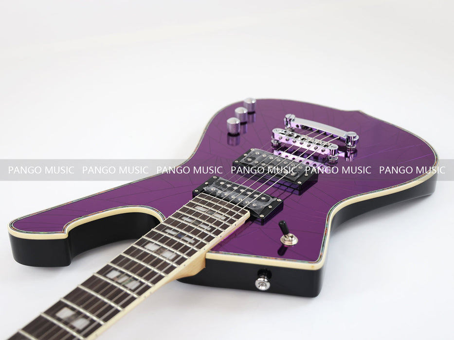 7 Strings Electric Guitar with Cracked Purple Mirror Top (PIB-123)