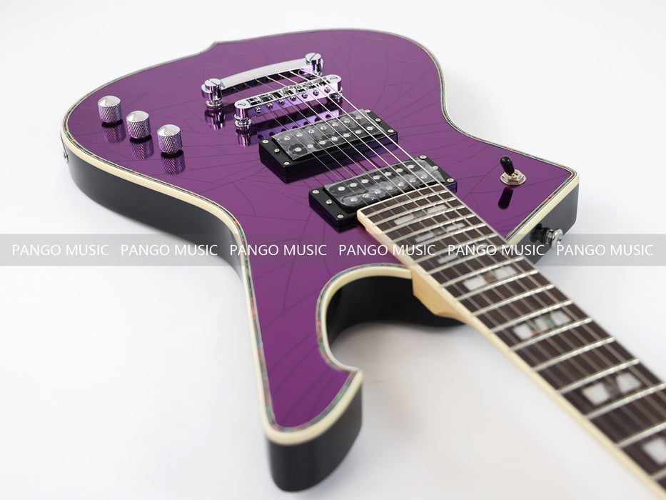 7 Strings Electric Guitar with Cracked Purple Mirror Top (PIB-123)