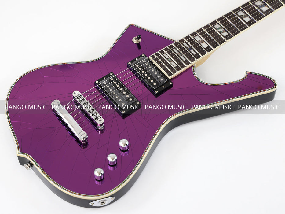 7 Strings Electric Guitar with Cracked Purple Mirror Top (PIB-123)