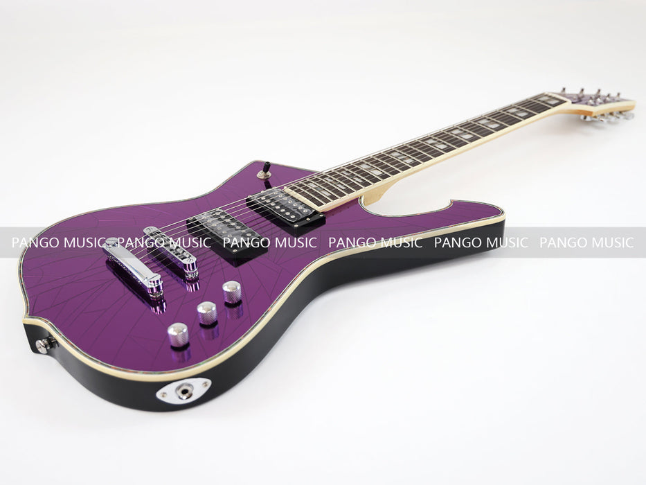 7 Strings Electric Guitar with Cracked Purple Mirror Top (PIB-123)