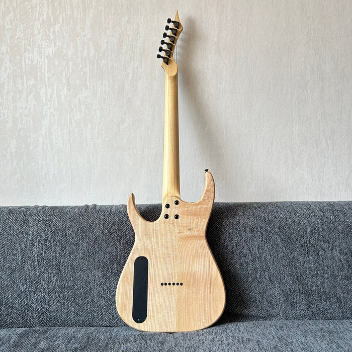 Ash Wood Body Electric Guitar with Burl Maple Top (GKS-004)