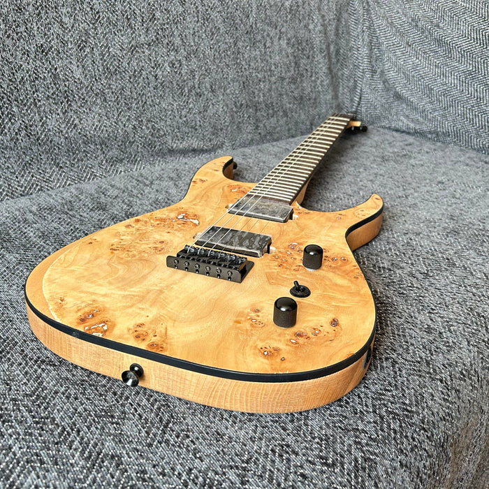 Ash Wood Body Electric Guitar with Burl Maple Top (GKS-004)