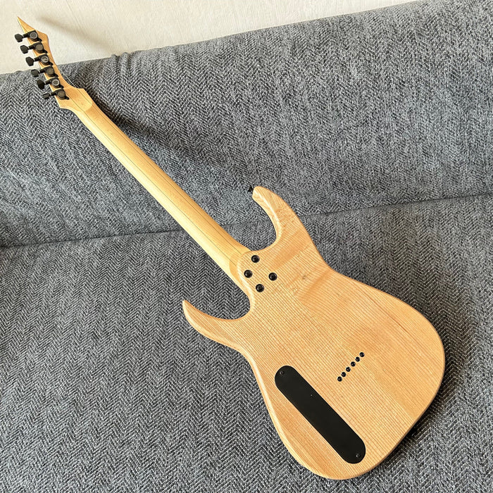 Ash Wood Body Electric Guitar with Burl Maple Top (GKS-004)