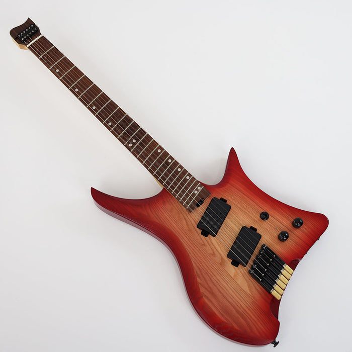 Ash Wood Body Headless Style Electric Guitar (PJX-523)