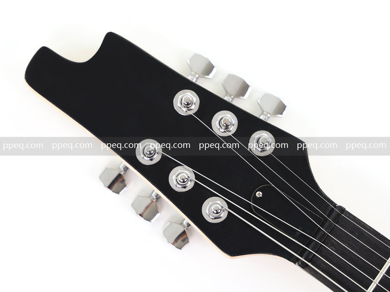 Black AK-47 Gun Shaped Electric Guitar with Red LED Fingerboard Light (PAK-47)