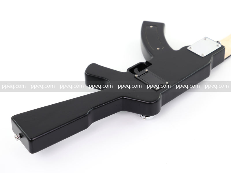 Black AK-47 Gun Shaped Electric Guitar with Red LED Fingerboard Light (PAK-47)