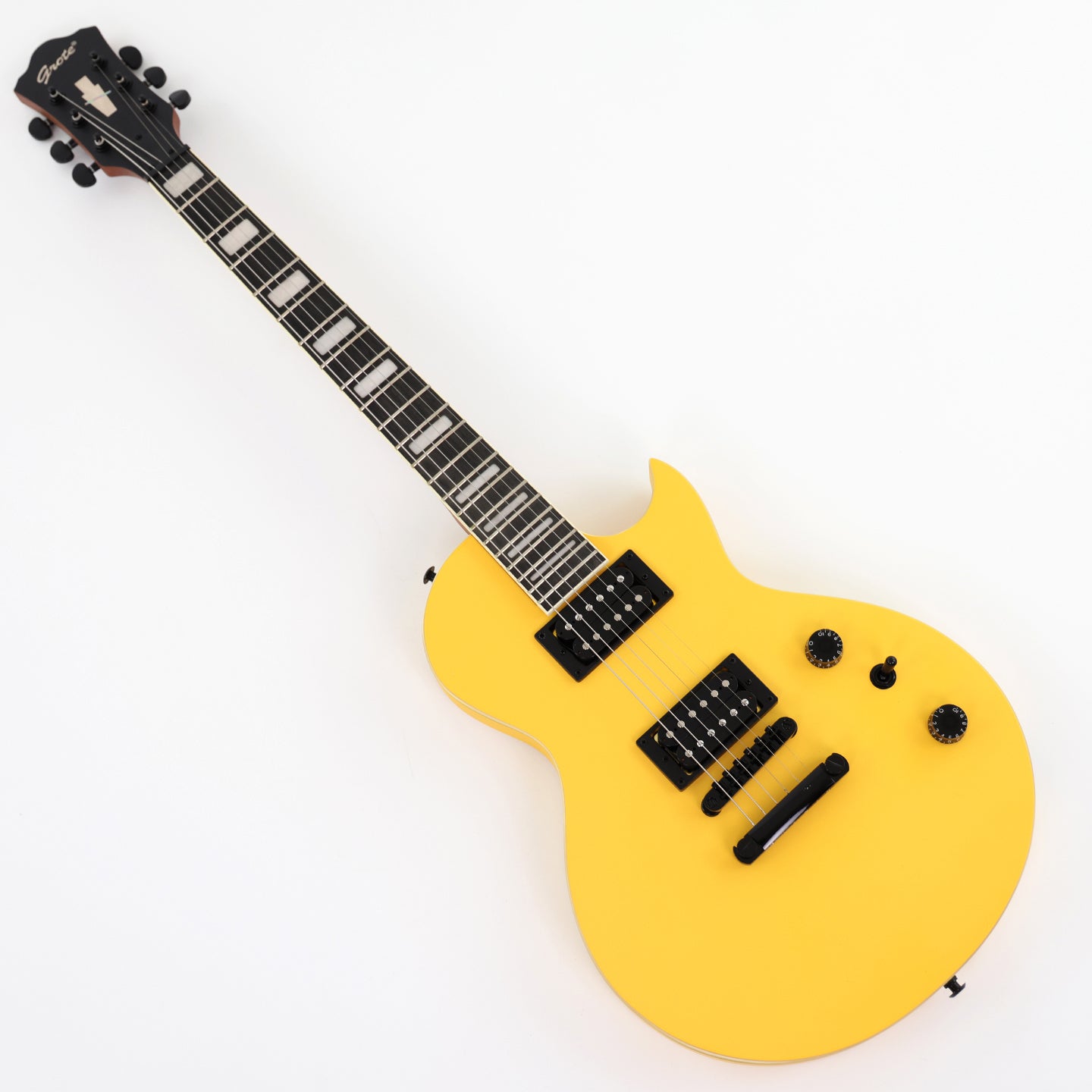 Classic LP Style Single-Cutaway Electric Guitar with Bright TV Yellow Finish (YMZ-258)