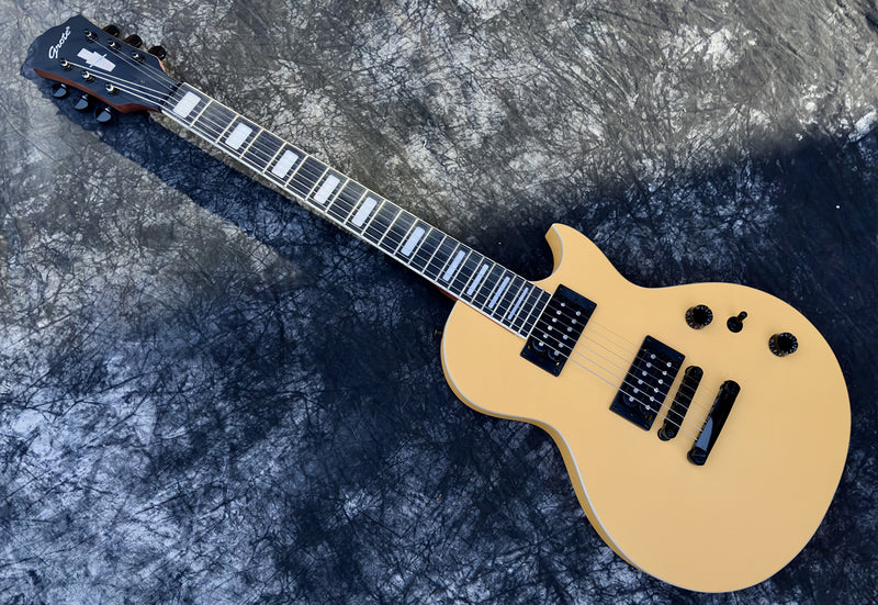 Classic LP Style Single-Cutaway Electric Guitar with Bright TV Yellow Finish (YMZ-258X)