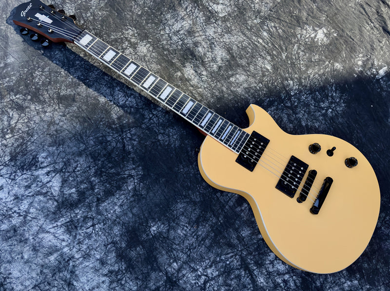 Classic LP Style Single-Cutaway Electric Guitar with Bright TV Yellow Finish (YMZ-258X)