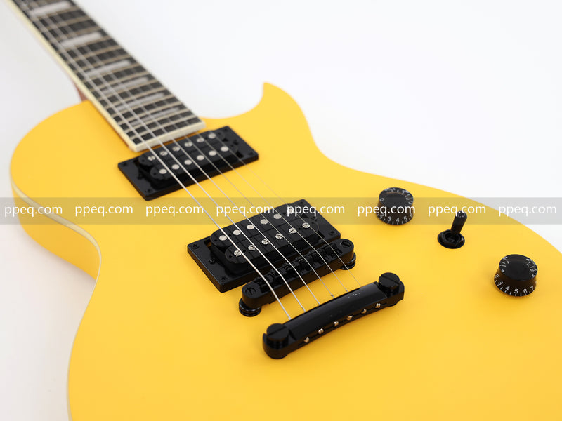 Classic LP Style Single-Cutaway Electric Guitar with Bright TV Yellow Finish (YMZ-258)