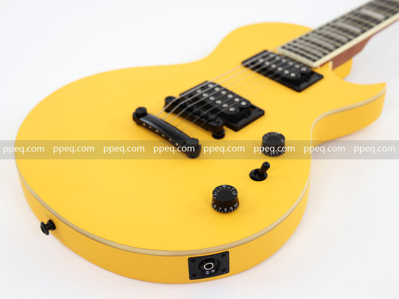 Classic LP Style Single-Cutaway Electric Guitar with Bright TV Yellow Finish (YMZ-258)