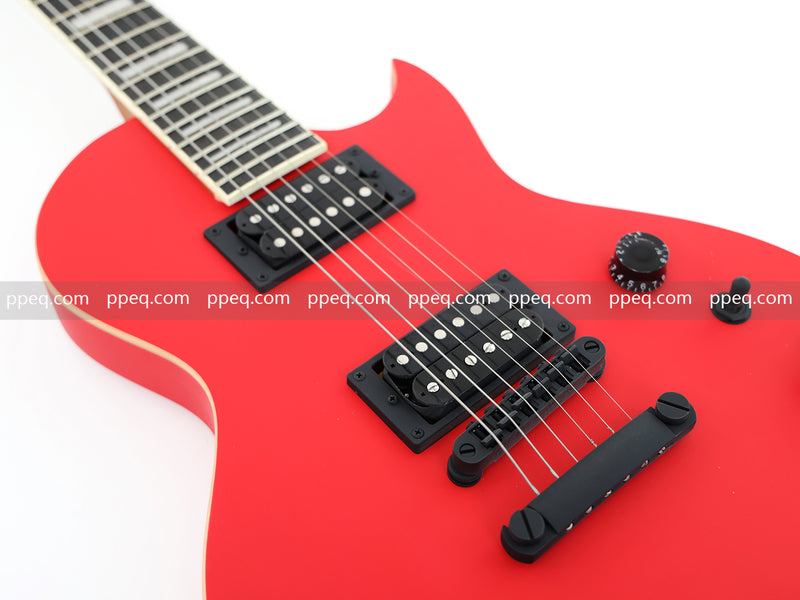 Classic LP Style Single-Cutaway Electric Guitar with Matte Bright Red Finish (YMZ-260)