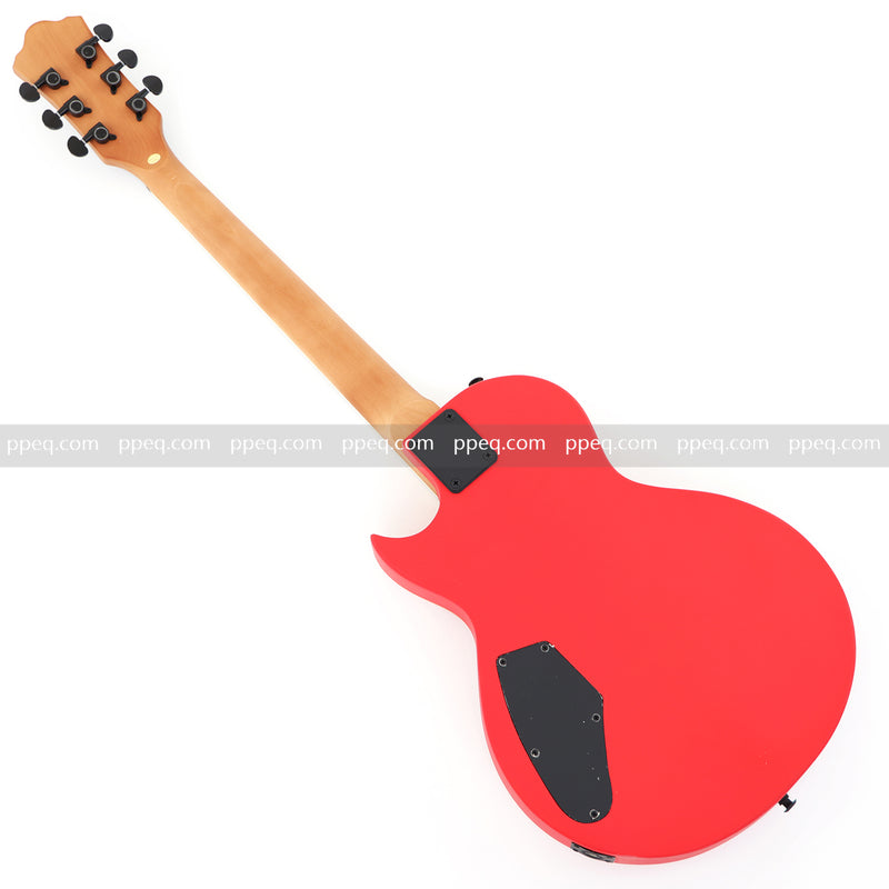 Classic LP Style Single-Cutaway Electric Guitar with Matte Bright Red Finish (YMZ-260)