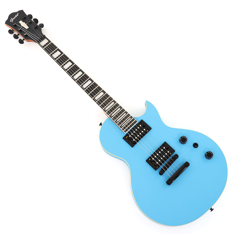 Classic LP Style Single-Cutaway Electric Guitar with Sonic Blue Finish (YMZ-259)