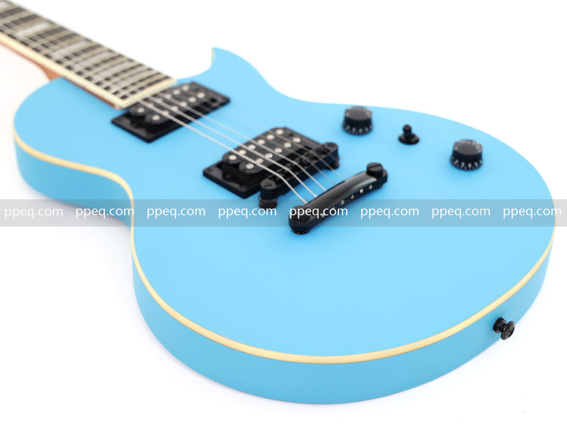 Classic LP Style Single-Cutaway Electric Guitar with Sonic Blue Finish (YMZ-259)