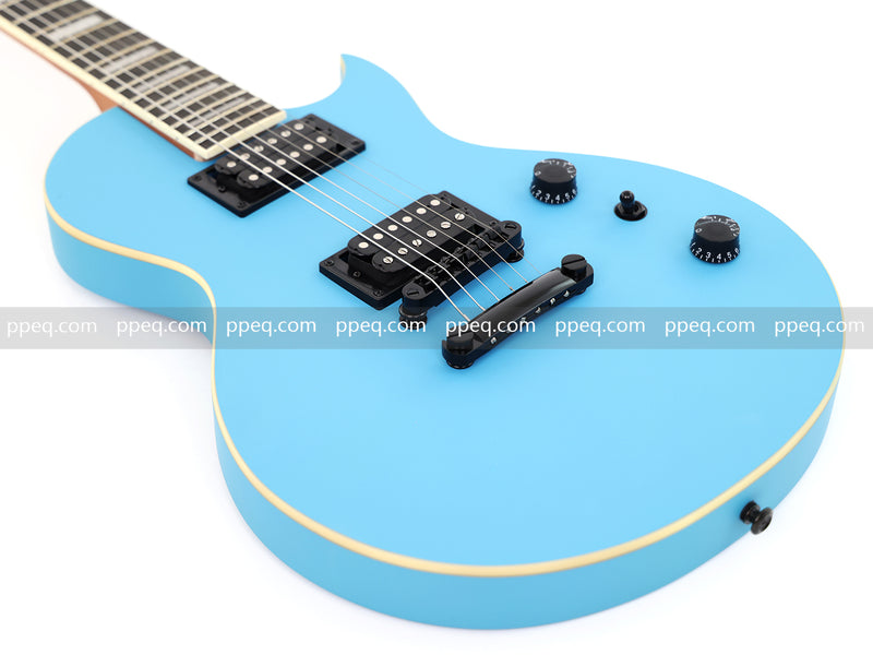 Classic LP Style Single-Cutaway Electric Guitar with Sonic Blue Finish (YMZ-259)