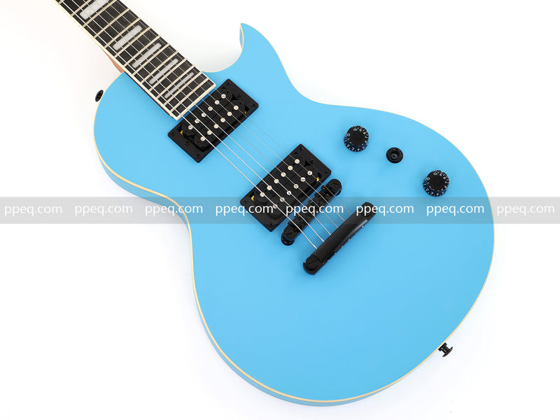 Classic LP Style Single-Cutaway Electric Guitar with Sonic Blue Finish (YMZ-259)