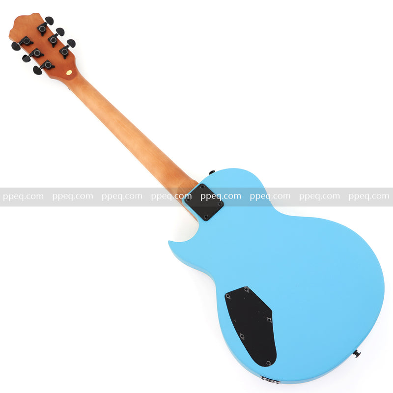 Classic LP Style Single-Cutaway Electric Guitar with Sonic Blue Finish (YMZ-259)