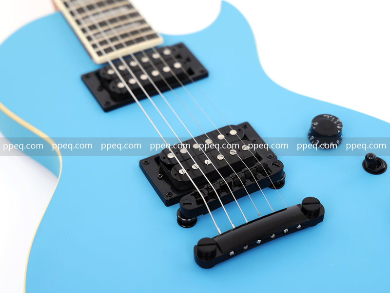 Classic LP Style Single-Cutaway Electric Guitar with Sonic Blue Finish (YMZ-259)