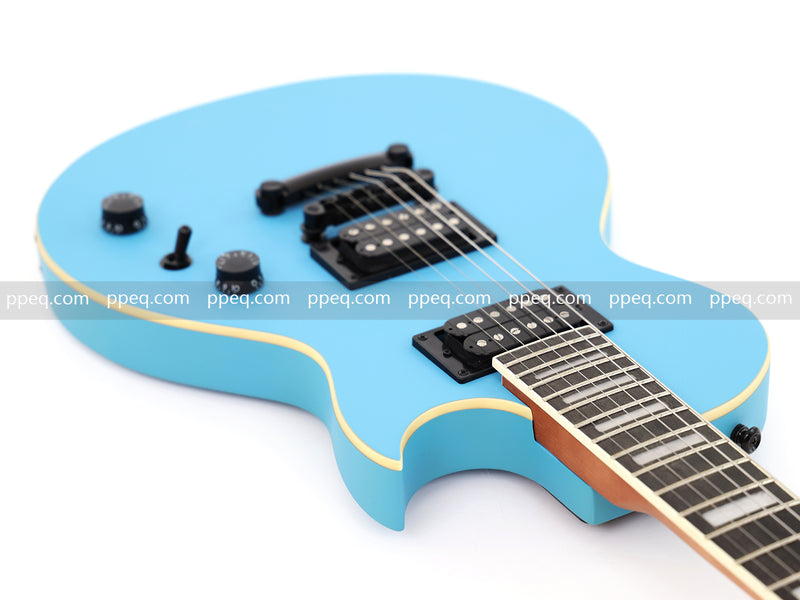 Classic LP Style Single-Cutaway Electric Guitar with Sonic Blue Finish (YMZ-259)