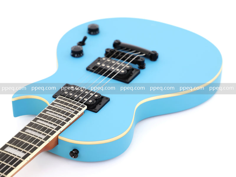 Classic LP Style Single-Cutaway Electric Guitar with Sonic Blue Finish (YMZ-259)