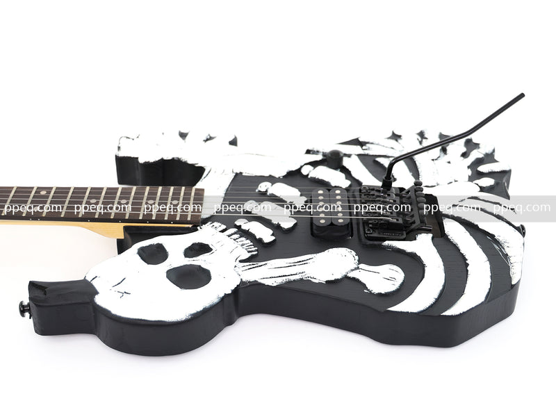 Custom 3D Carved Skull & Bones Electric Guitar (C1610)